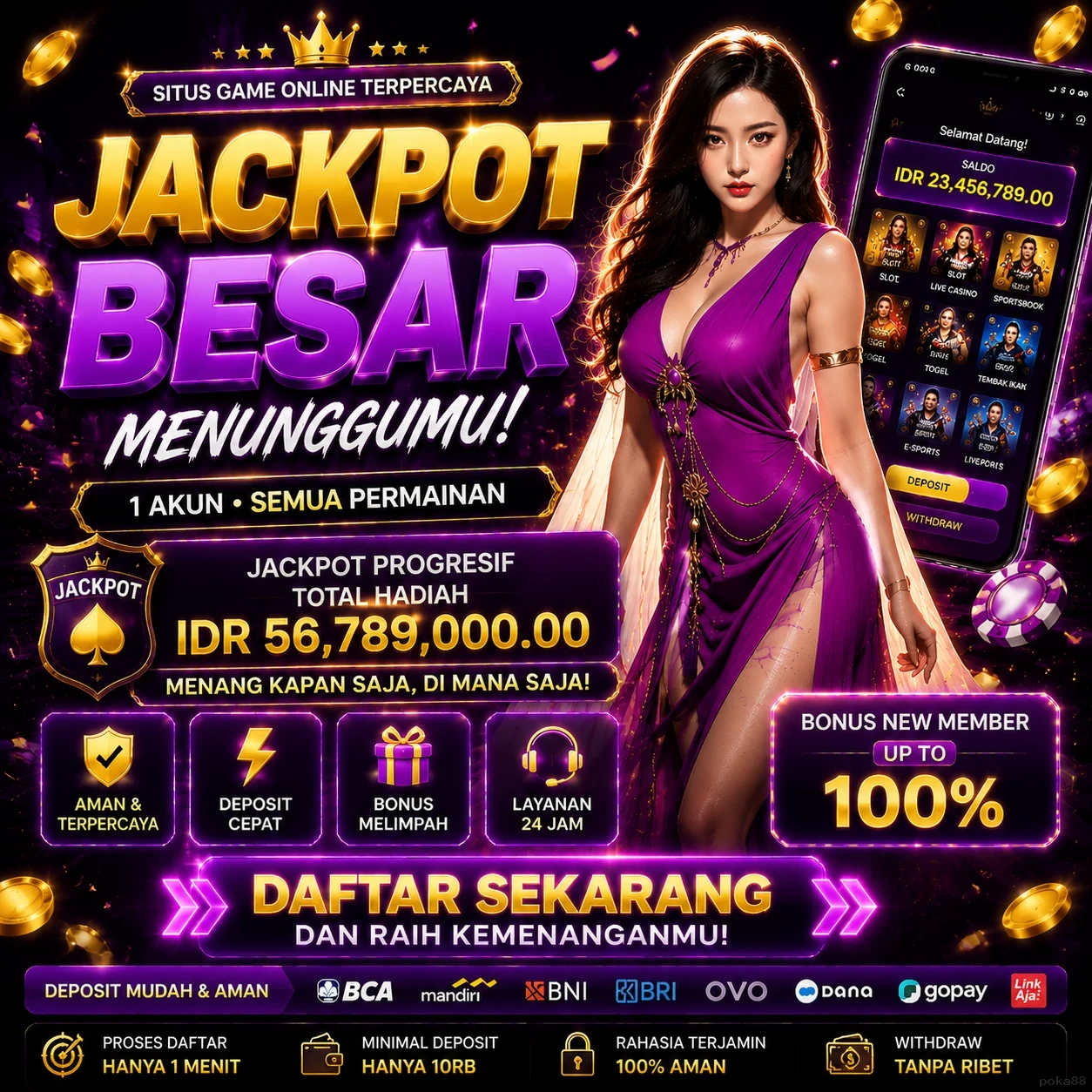 Pratinjau antarmuka poka88 — aplikasi APK resmi Android v2.5.6